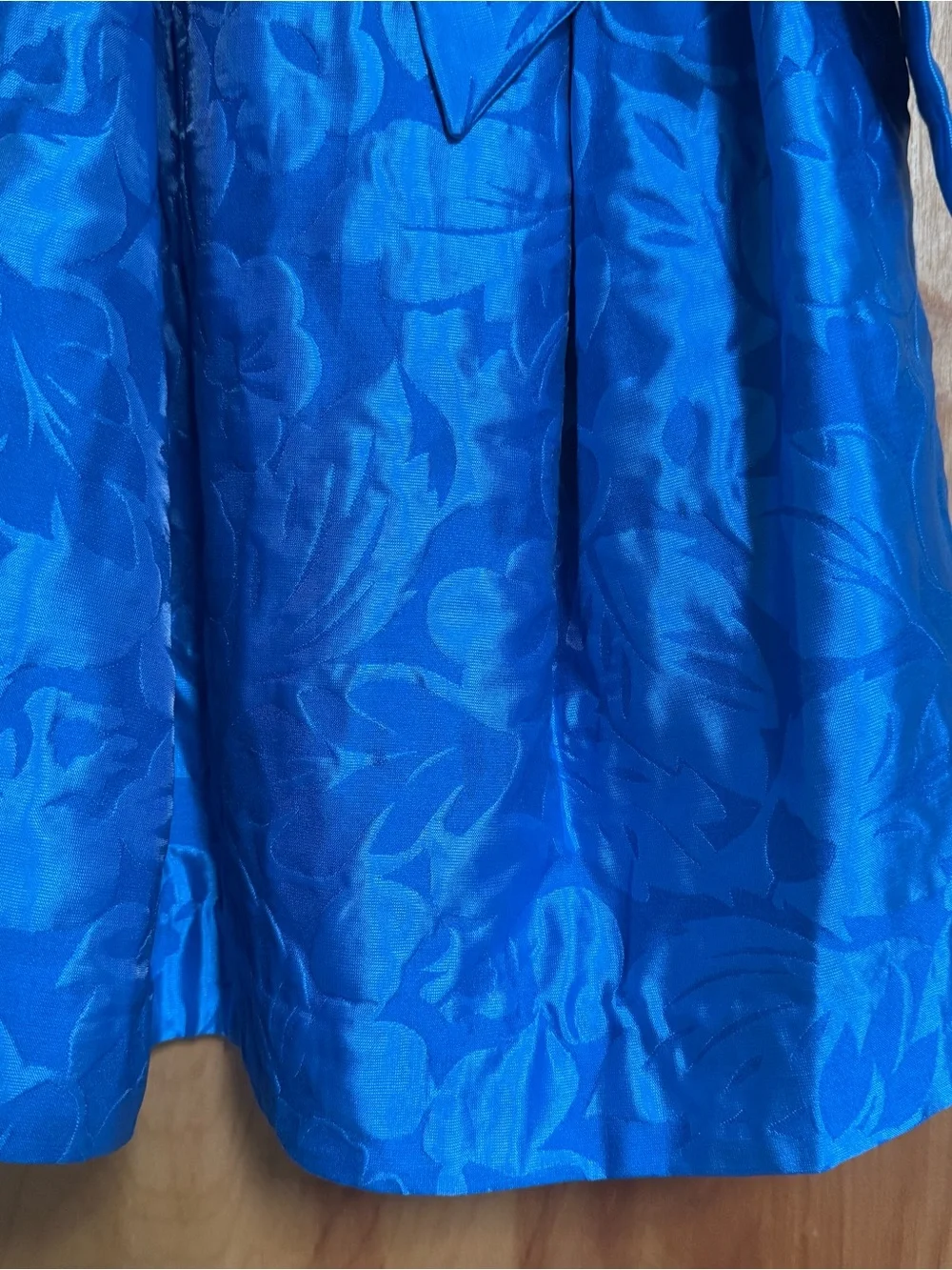Small Kate Spade Alice Tropical Foliage Bright Blue Floral Brocade Dress - Picture 8 of 14